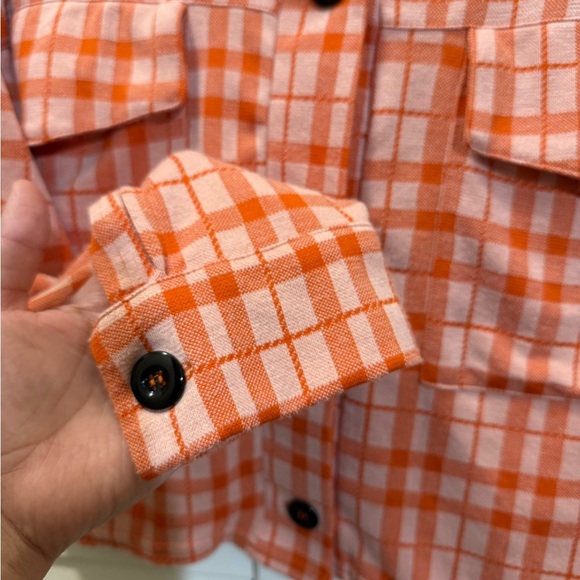 ASOS Design Orange Multi Crop Suit Jacket - Picture 8 of 8